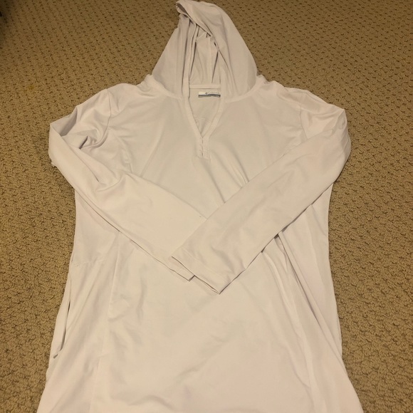 Columbia White hooded long sleeve size L - Picture 1 of 2